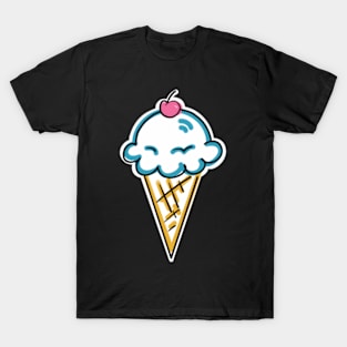 Summer s Pastel Ice Cream Cone With Cherry T-Shirt